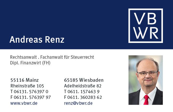Visitenkarte Fachanwalt Andreas Renz